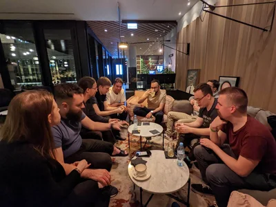 Unikie team during a break